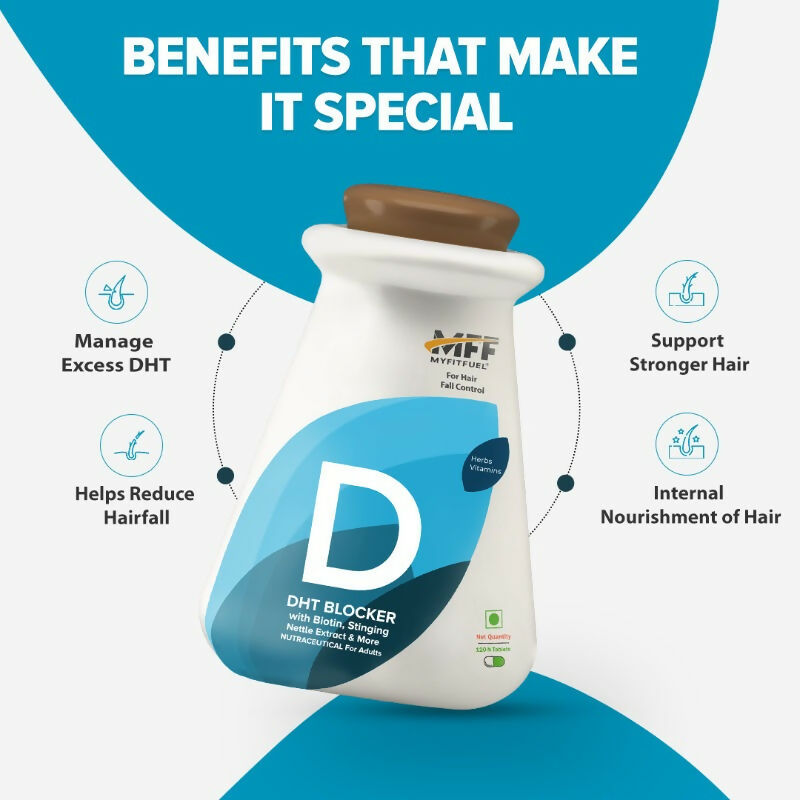 Buy MyFitFuel DHT Blocker Tablets with Biotin & Zinc for Hair Fall