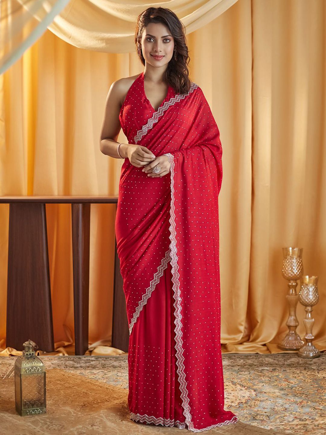 kasee Embellished Beads and Stones Silk Blend Saree - Distacart