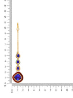 Thumbnail for Ruby Raang Blue Meenakari Kundan Maang Tikka