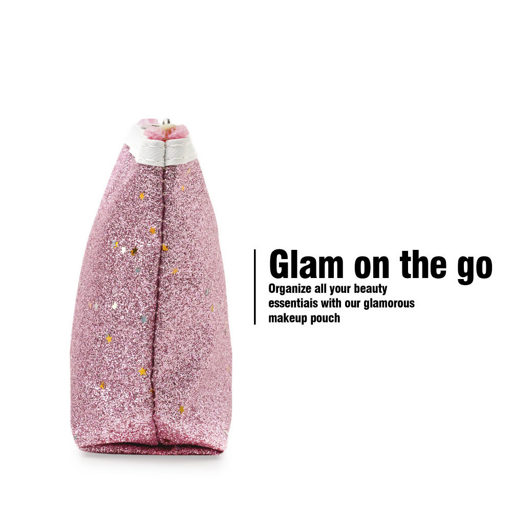 Bronson Professional Glitter Bling Mini Makeup Travel Pouch Kit - Dista