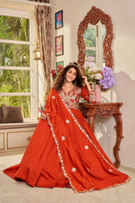 Thumbnail for Teeya Creation Womens Casual Party Wear Heavy 5Mm Sequence Embroidery Work Gown Set - Dista