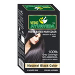 Thumbnail for VedicAyurveda Natural Pure Henna Based Hair Color - Natural Black - Dista