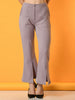Myshka Women's Lavender Flared Party Trouser - Distacart