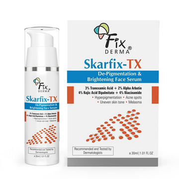 Fixderma Skarfix - TX with Tranexamic Acid + 4% Kojic Acid + 4% Niacinamide & 2% Alpha Arbutin Face Serum - Dista