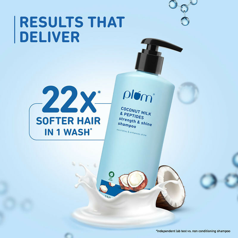 Plum Coconut Milk & Peptides Shampoo For Soft, Shiny Hair - Distacart