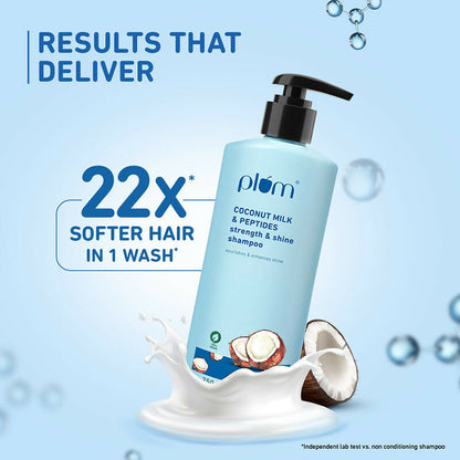 Plum Coconut Milk & Peptides Shampoo For Soft, Shiny Hair - Distacart