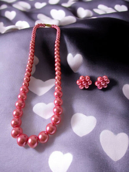 Inhanns Spectrum Everyday Pearl Sets - Single Strand - Pink - Distacart