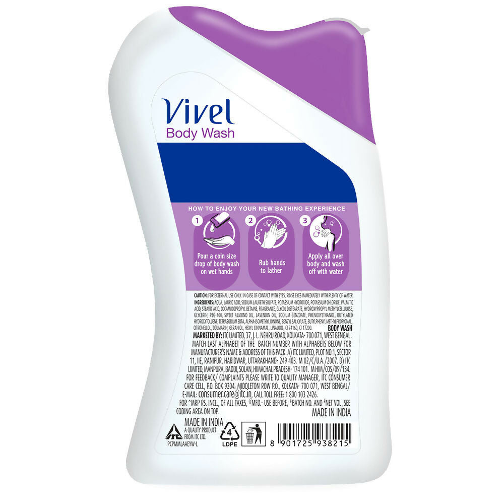 Vivel Lavender & Almond Oil Body Wash - Distacart