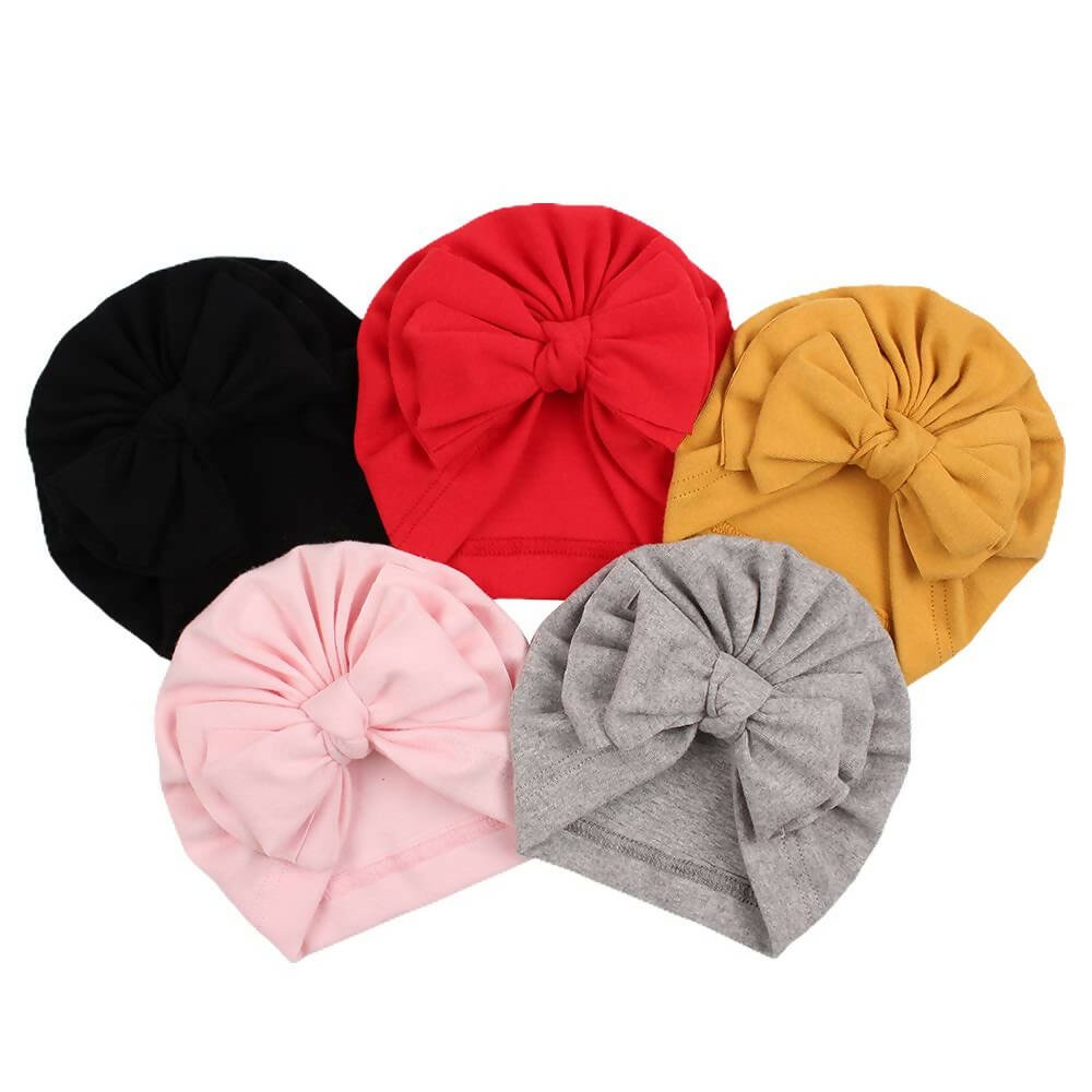 Aashiya Trades Cotton Turban Kont Bow Caps for Babies - Distacart