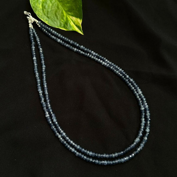 Joban Fashion Women Blue 2 Layer Agate Necklace, Silver Finish - Distacart