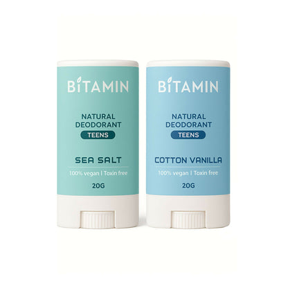 Bitamin Natural Deodorant Cotton Vanilla, Sea Salt Teens - Distacart