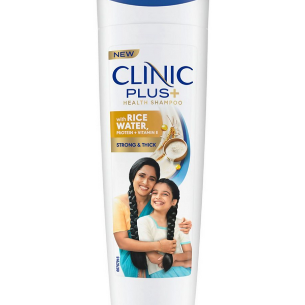 Clinic Plus With Rice Water Protein + Vitamin-E Strong & Thick Shampoo - Distacart