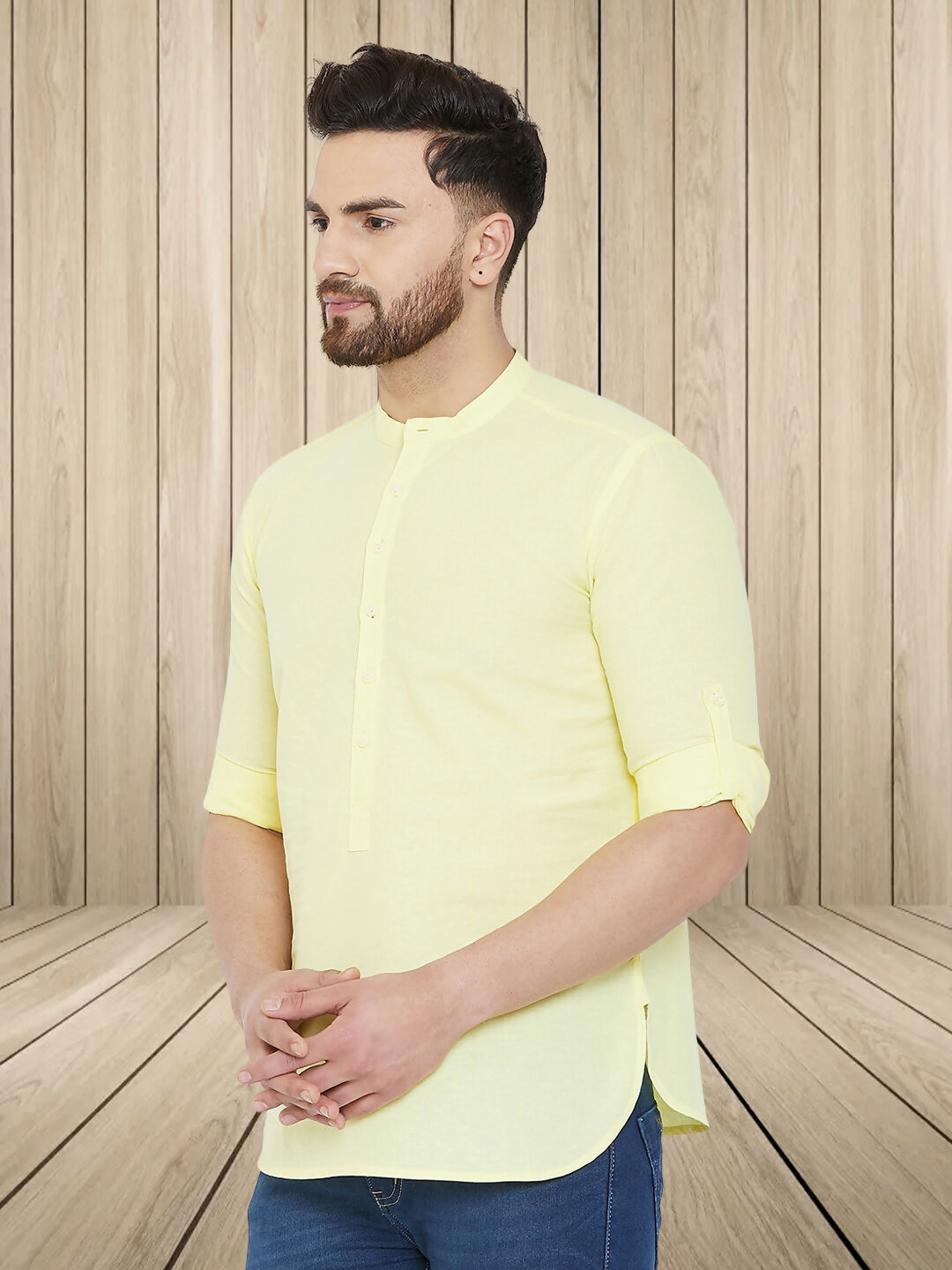 Even Apparels Men's Pure Cotton Yellow Kurta - Distacart