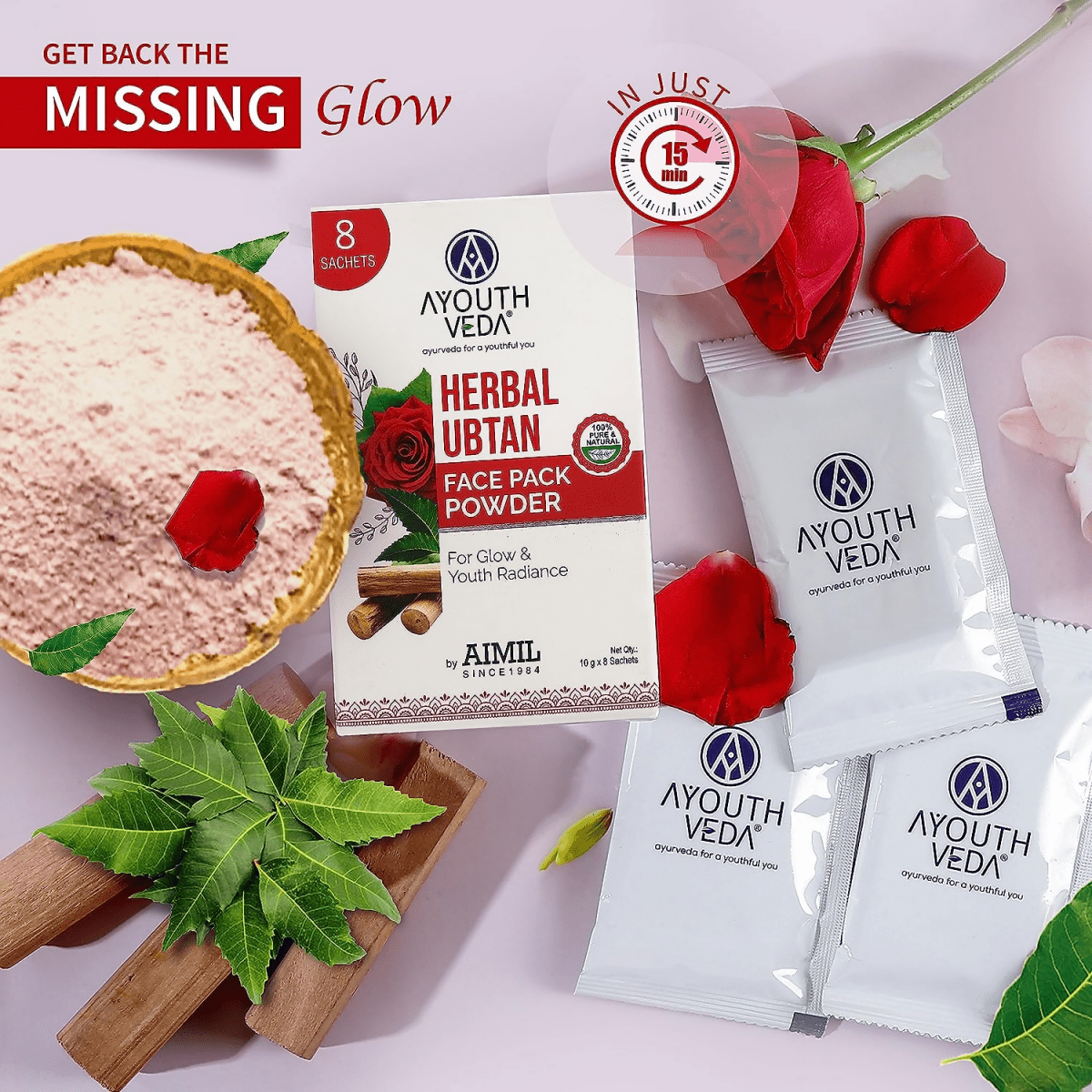 Ayouthveda Herbal Ubtan Face Pack Powder - Distacart