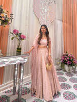 Thumbnail for Lehenga Mart Designer Indian Wedding Lehenga Choli-Pink - Distacart