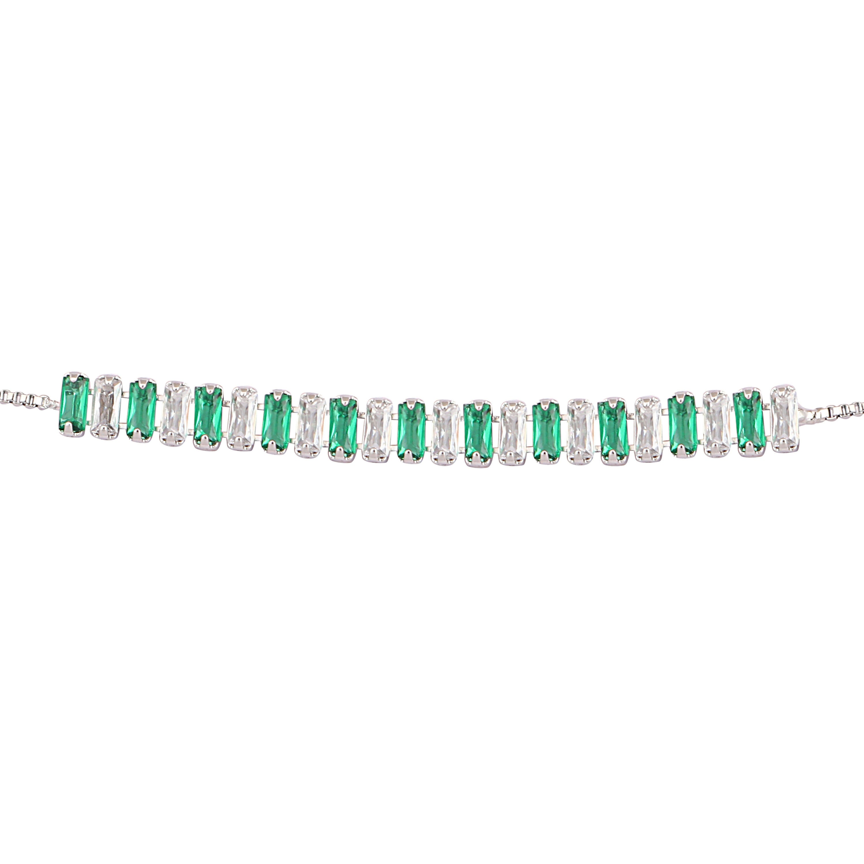 Nuyug Green Emerald Radiance Anti Tarnish Bracelet