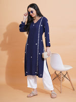 Thumbnail for Pahnaz Luxury Rayon Chikankari Handwork Palazzo-White - Dista