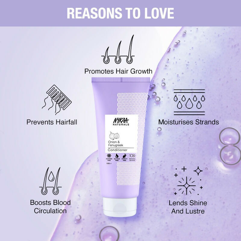 Nykaa Naturals Anti-Hair Fall -Free Conditioner With Onion & Fenugreek - Limited Time Offer