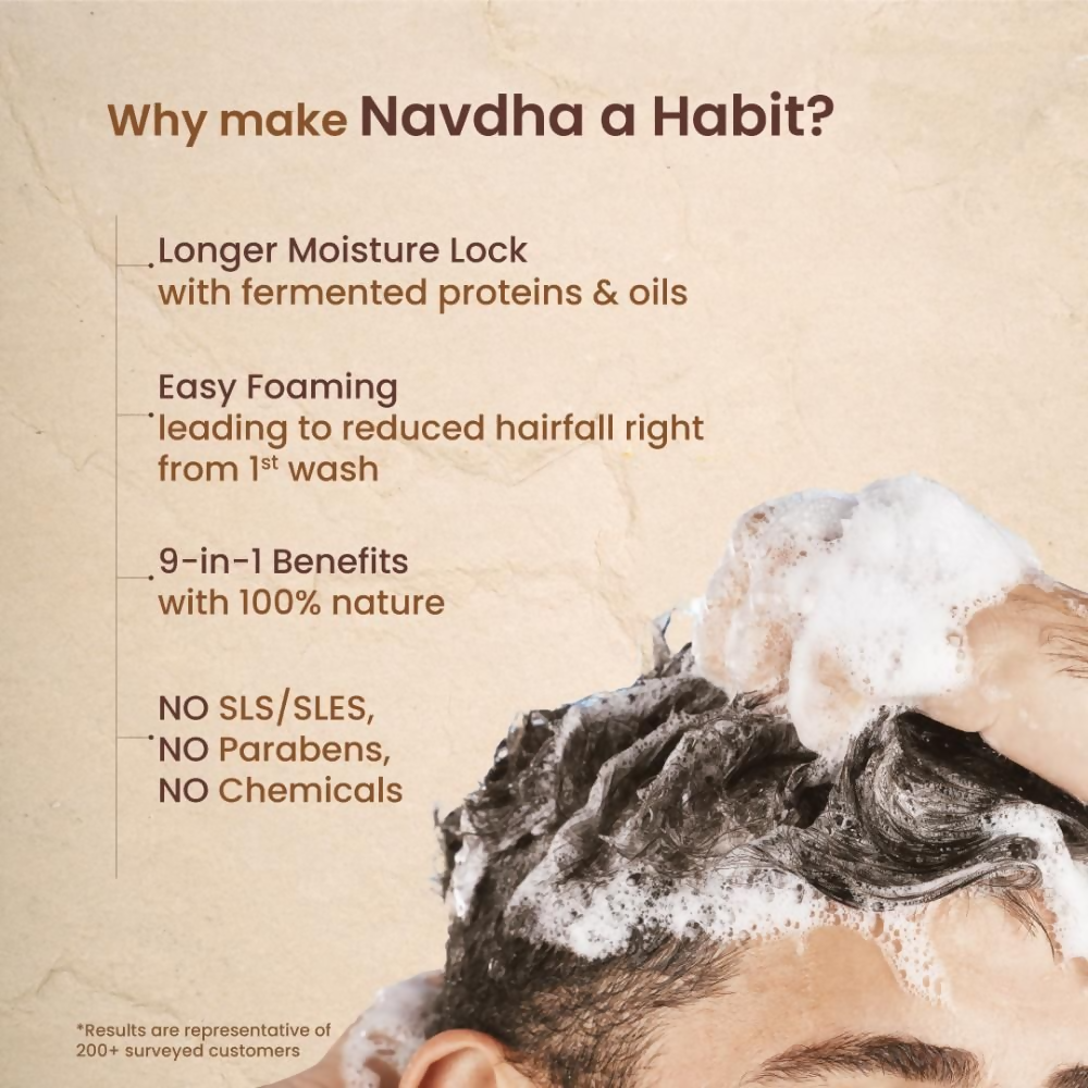 Nat Habit Castor Blackseed Navdha Shampoo - Distacart
