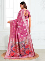 Thumbnail for Astita Linen Cotton Pink Saree