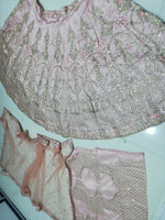Thumbnail for Jyoti Fashion Delightful Rose Pink Sequins with Zari Thread & Coding Dori Embroidery work Lehenga Choli with Dupatta - Distacart