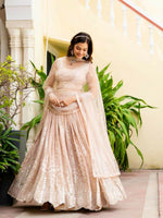 Thumbnail for Lehenga Mart Designer Indian Wedding Lehenga Choli-Light Pink - Distacart