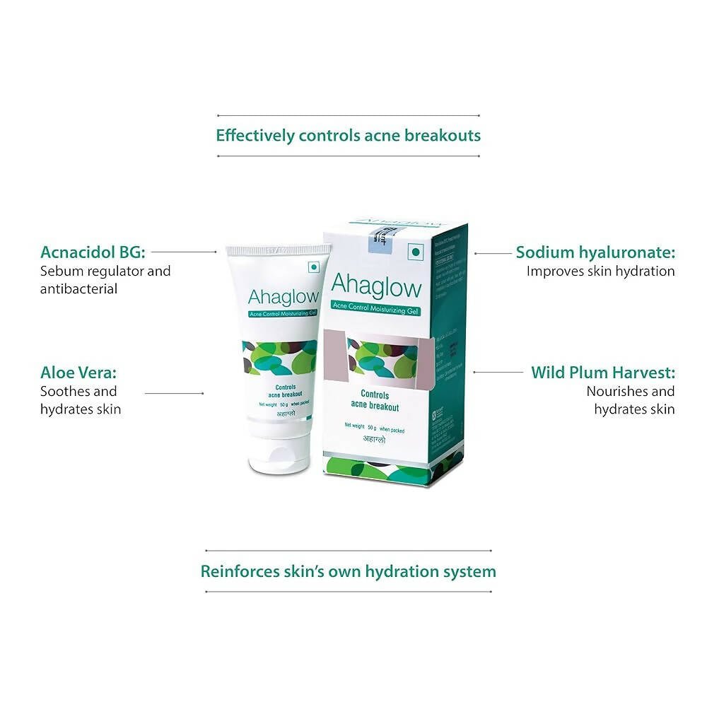 Ahaglow Acne Control Moisturizing Gel - Distacart