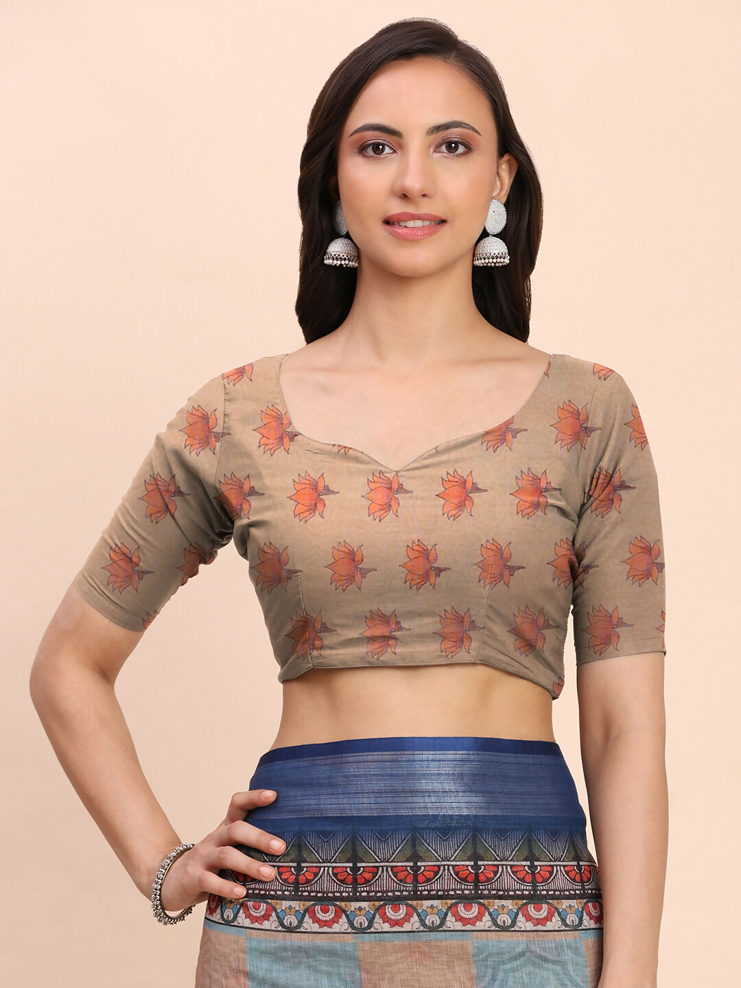 Astita Linen Cotton Black Saree