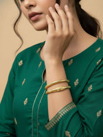 Thumbnail for NVR Women Set of 2 Gold Plated Traditional Kada Bangle - Distacart