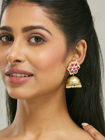 Nuyug 22k Gold-Plated Jhumkas - Distacart