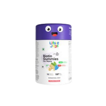 Little Joys Biotin Hair Gummies Strawberry Flavor For Moms - Distacart