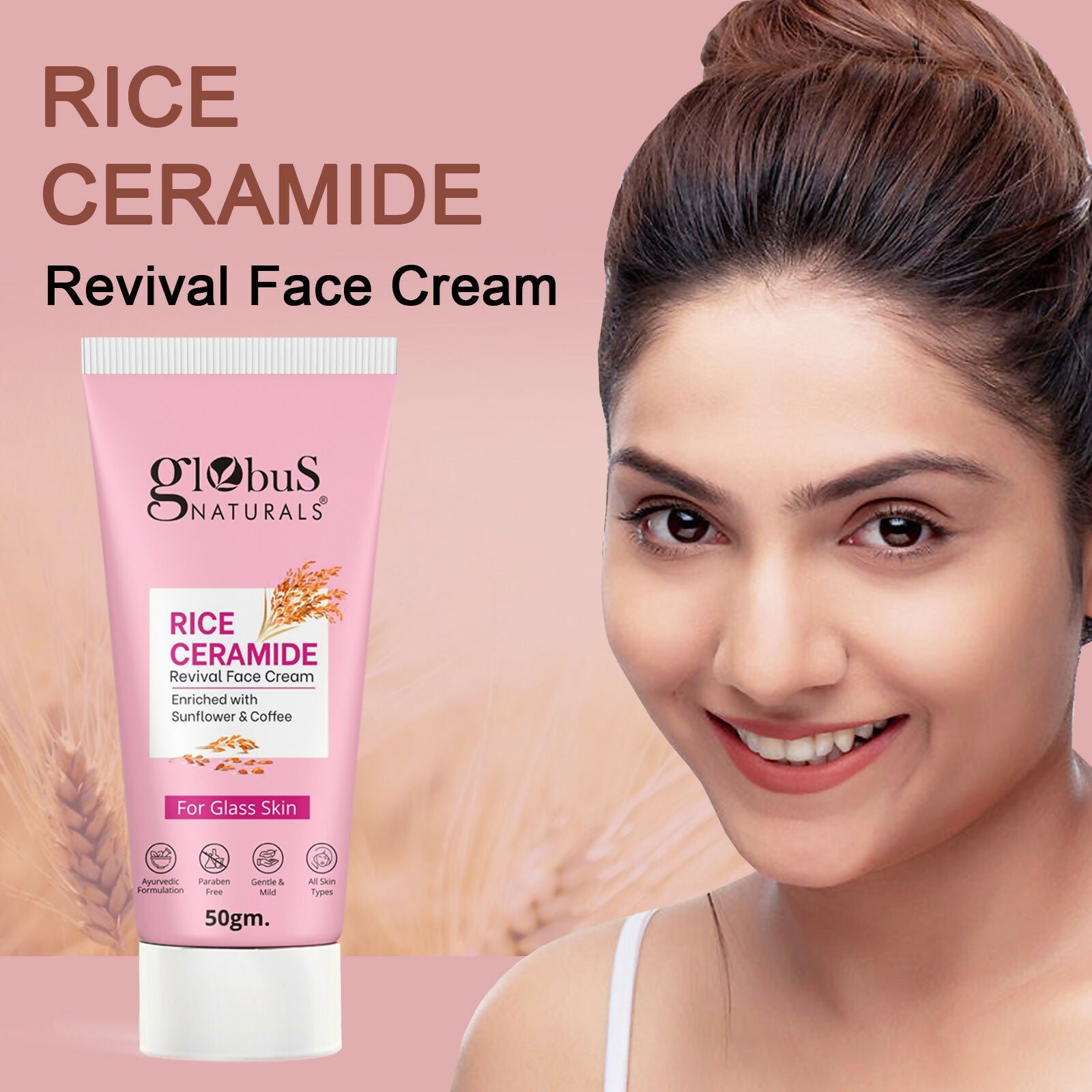 Globus Naturals Rice Ceramide Revival Face Cream