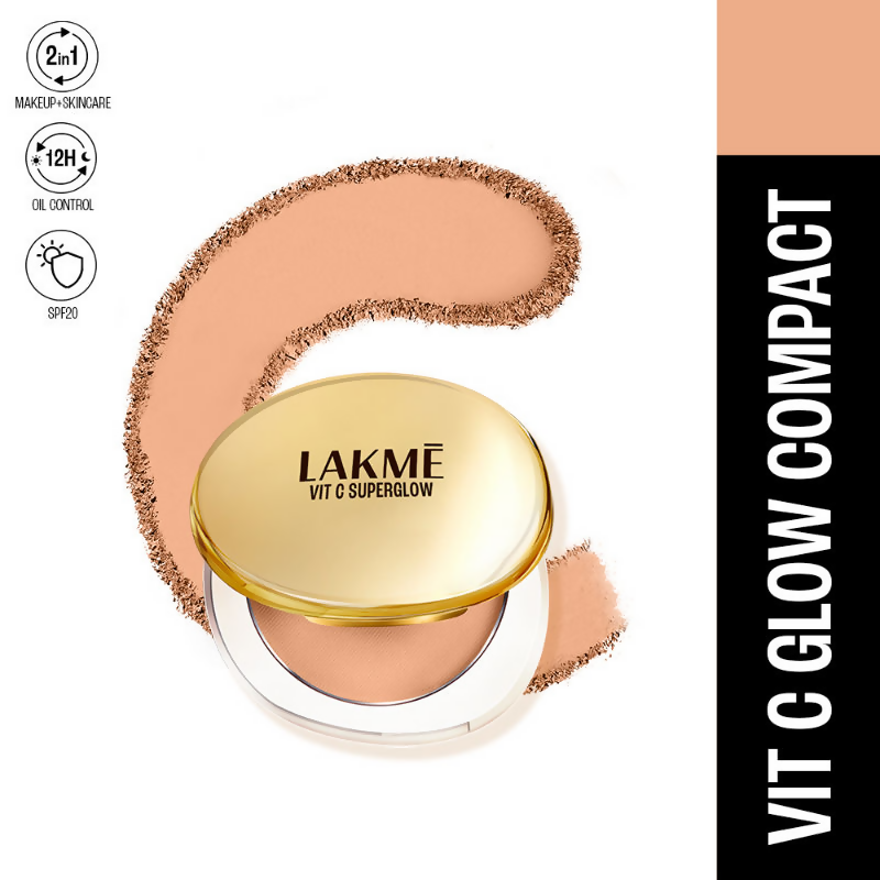 Lakme Vitamin C Superglow Skin Perfecting Compact with 1 % Vit C - Cinnamon - Distacart