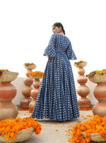 Thumbnail for Aastha Fashion Women's Blue Cotton Silk Digital Printed Anarkali Dress - Distacart