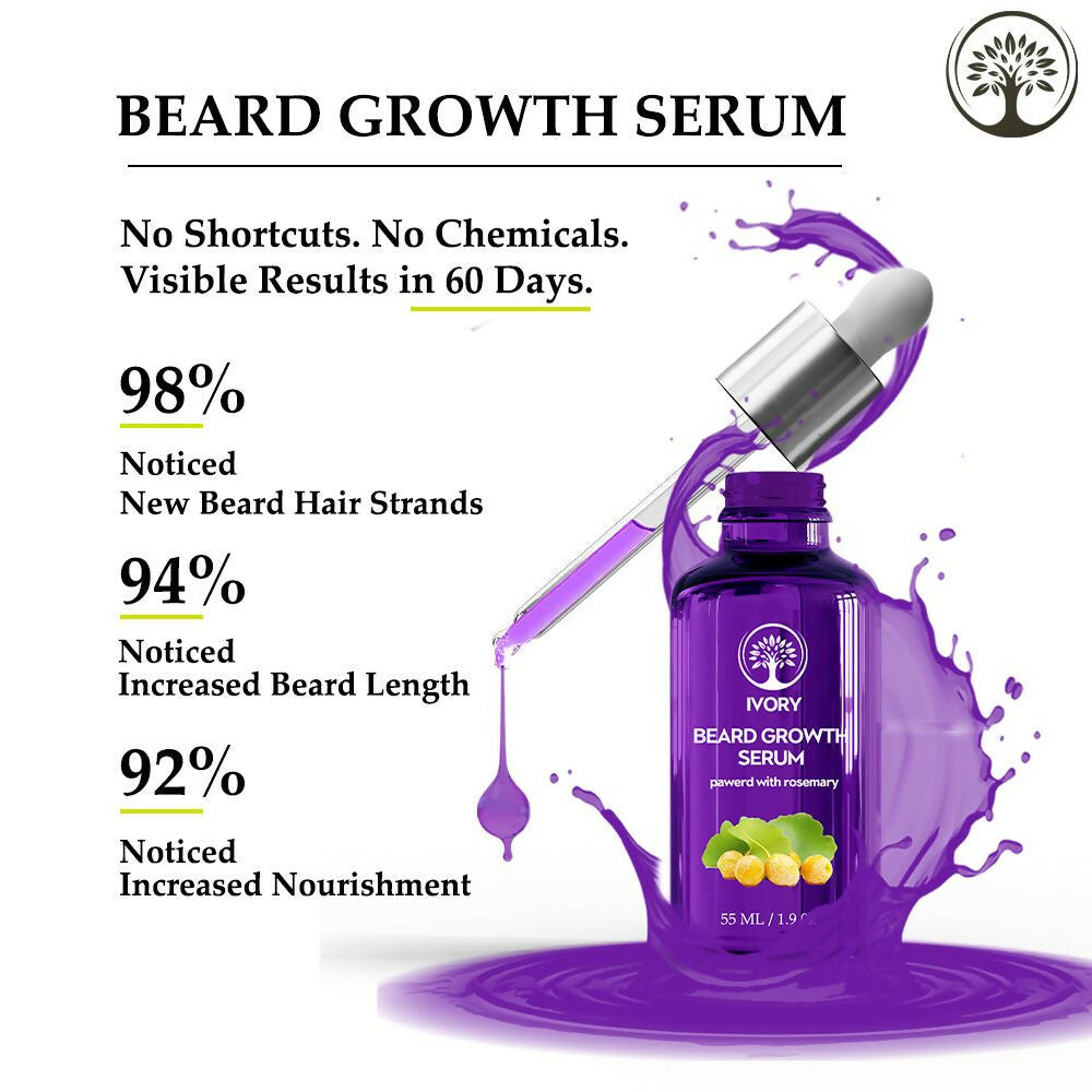 Ivory Natural Beard Growth Serum For Beard Wellness - Distacart