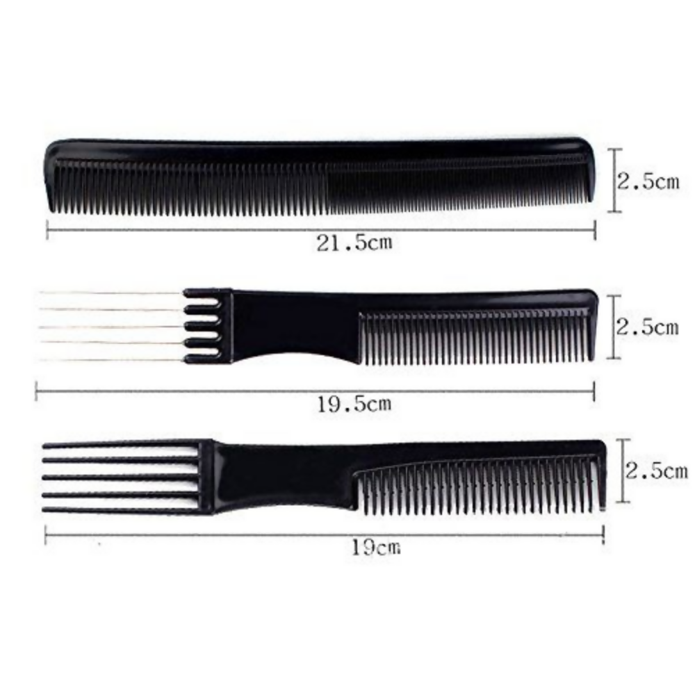 Bronson Professional 10 Pcs Combs Set with Multipurpose Styling Comb - Dista