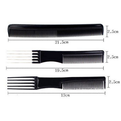Bronson Professional 10 Pcs Combs Set with Multipurpose Styling Comb - Dista
