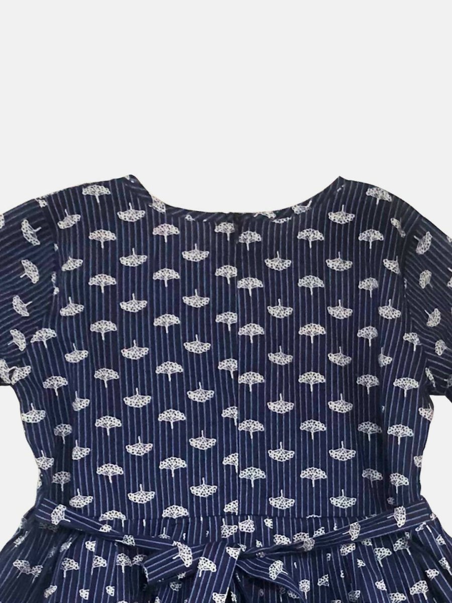 Ahalyaa Navy Pure Cotton Digital Printed Kids Kurta Sharara Set For Girls - Distacart