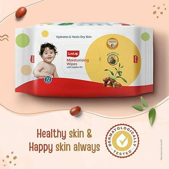 LuvLap Moisturising Wet Wipes without Lid - Jojoba Oil - Distacart