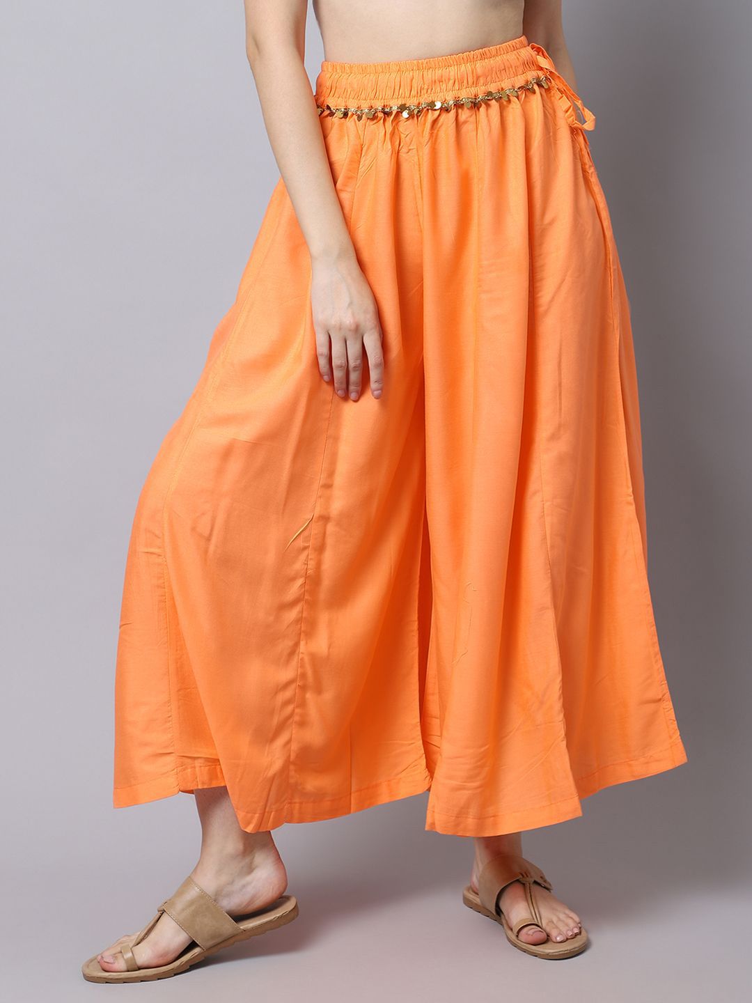 TAG 7 Women Embellished Flared Ethnic Palazzos - Distacart