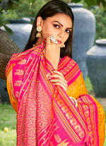 Thumbnail for Anaita Yellow Silk Saree With Blouse Piece - Distacart