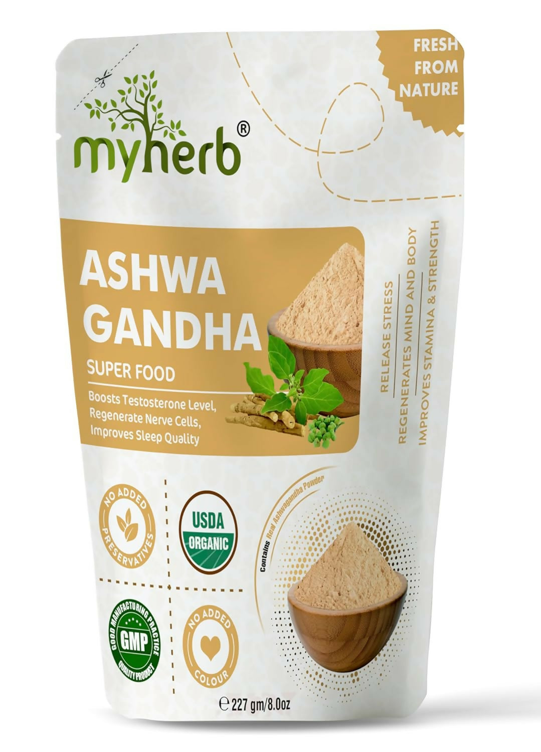 Myherb Pure Natural Organic Ashwagandha Powder - Distacart