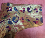 Thumbnail for Kia Fashions Hot Pink Jacquard Weave Multi Color Paithani Readymade Blouse - Distacart