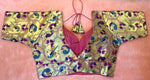 Thumbnail for Kia Fashions Magenta Jacquard Weave Multi Color Paithani Readymade Blouse - Distacart