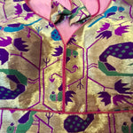 Thumbnail for Kia Fashions Magenta Jacquard Weave Multi Color Paithani Readymade Blouse - Distacart