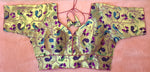 Thumbnail for Kia Fashions Magenta Jacquard Weave Multi Color Paithani Readymade Blouse - Distacart