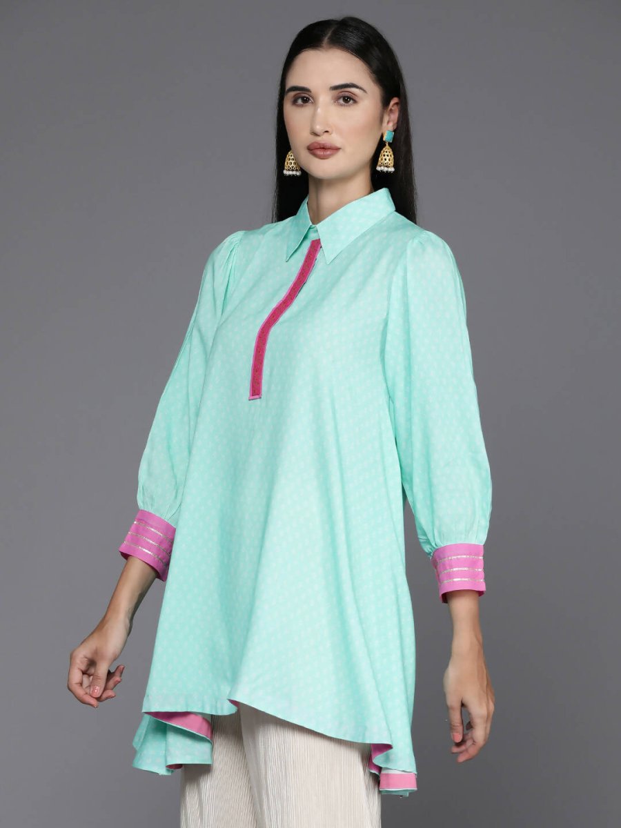 Ahalyaa Women's Traditional wear Tunic - Blue - Distacart