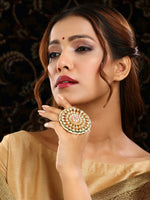 Thumbnail for Ruby Raang Gold Polished Multi-Color Maharani Cocktail Ring