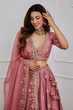 Thumbnail for Jyoti Fashion Women's Onion Japan Satin Silk Sequins with Dori & Zari Embroidered Designer Lehenga Choli Set - Distacart