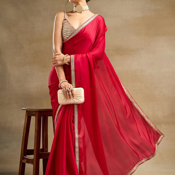 kasee Embroidered Silk Blend Saree - Distacart
